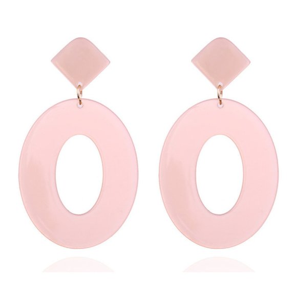 Jewelry - 5 for $25 Blush Pink Acrylic Geometric Earrings